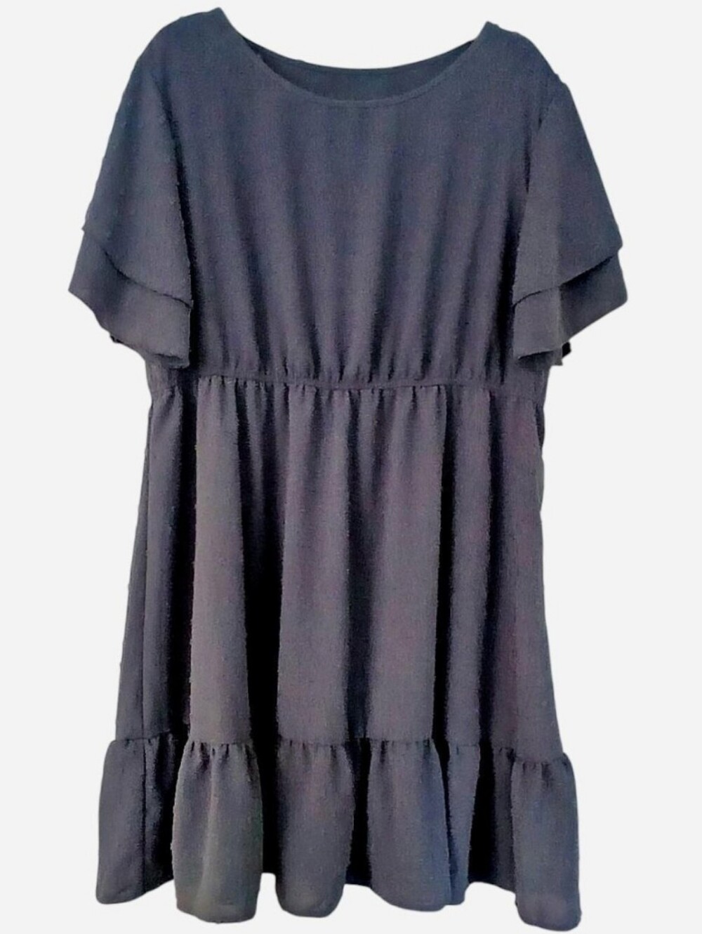 Shein Womens Size 3XL Dress Slate Blue Chenelle Polka Dot